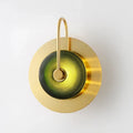 Wall Lamp Brass Finish Glass Shade