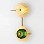 Wall Lamp Brass Finish Glass Shade