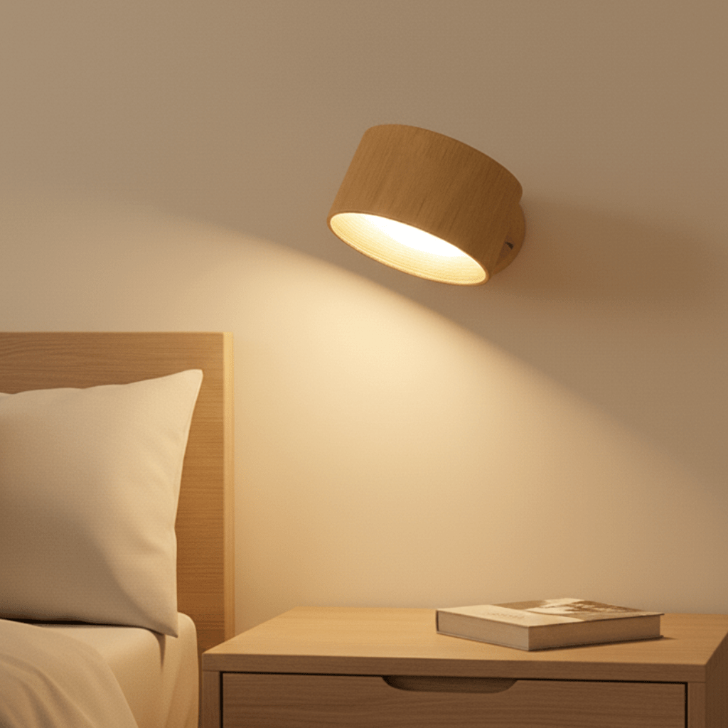 Wall Lamp Circular LED Wood Accent