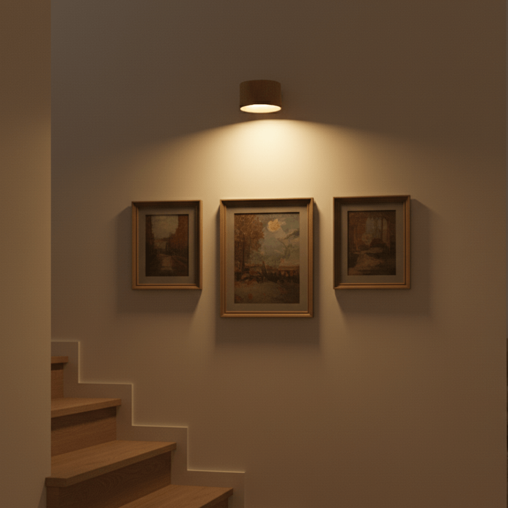 Wall Lamp Circular LED Wood Accent