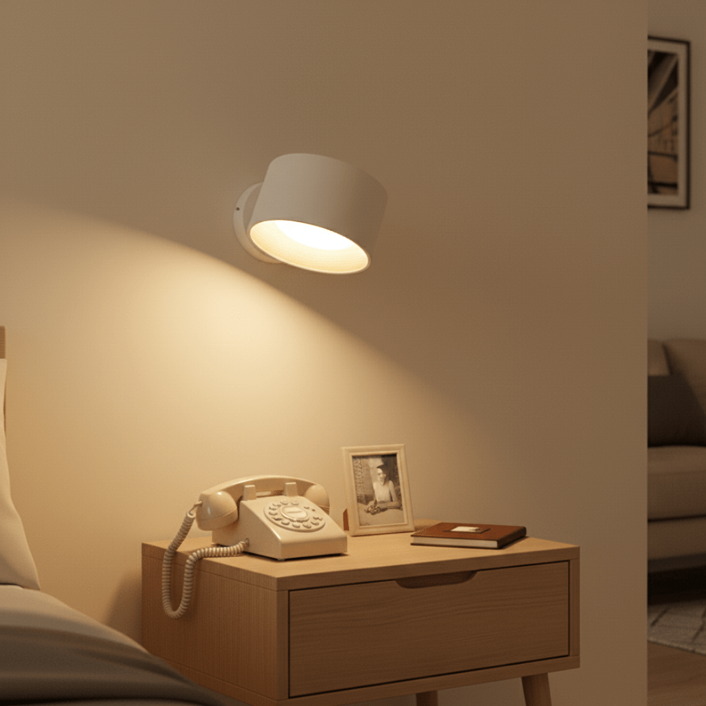 Wall Lamp Circular LED Wood Accent