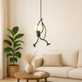 Wall Lamp Climbing Figure Matte Finish & Natural Rope