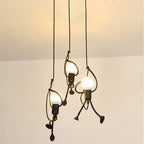 Wall Lamp Climbing Figure Matte Finish & Natural Rope