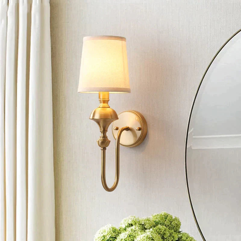 Wall Lamp Copper Finish Single Or Double Head