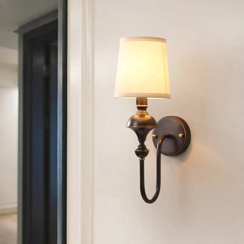 Wall Lamp Copper Finish Single Or Double Head