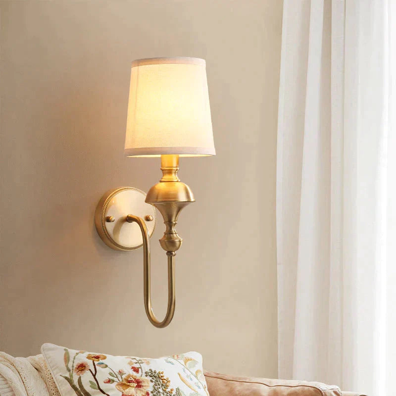 Wall Lamp Copper Finish Single Or Double Head