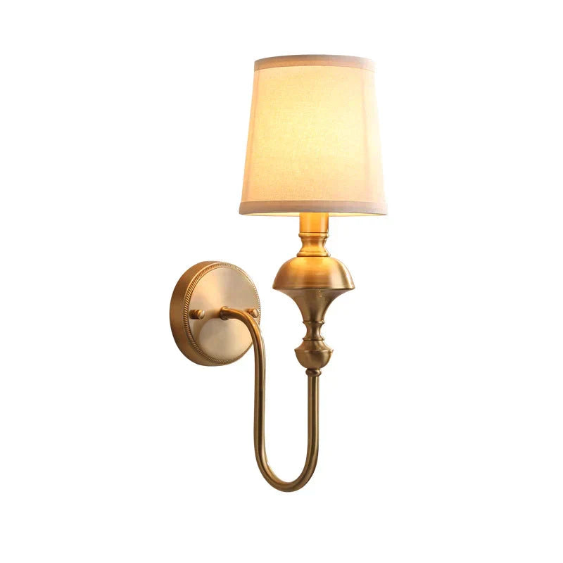 Wall Lamp Copper Finish Single Or Double Head