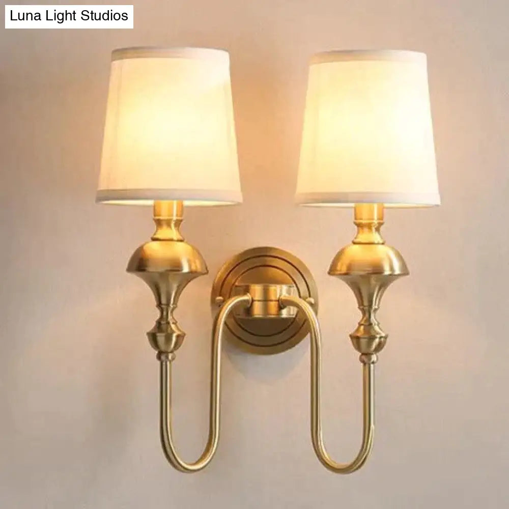 Wall Lamp Copper Finish Single Or Double Head