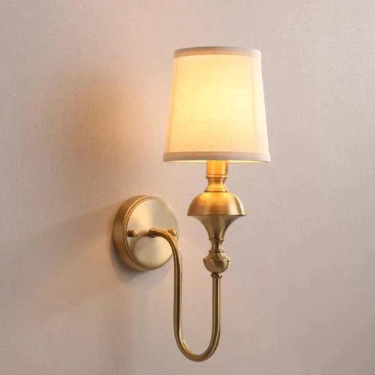 Wall Lamp Copper Finish Single Or Double Head