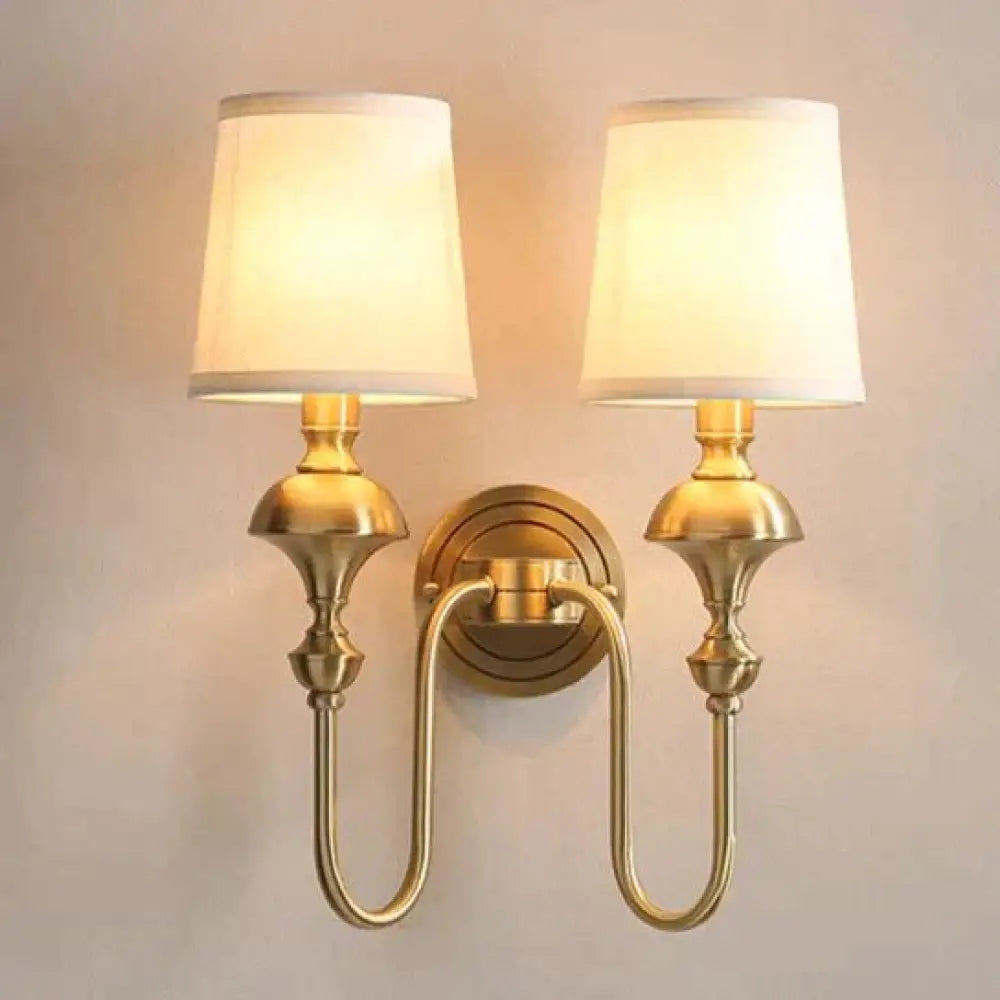 Wall Lamp Copper Finish Single Or Double Head
