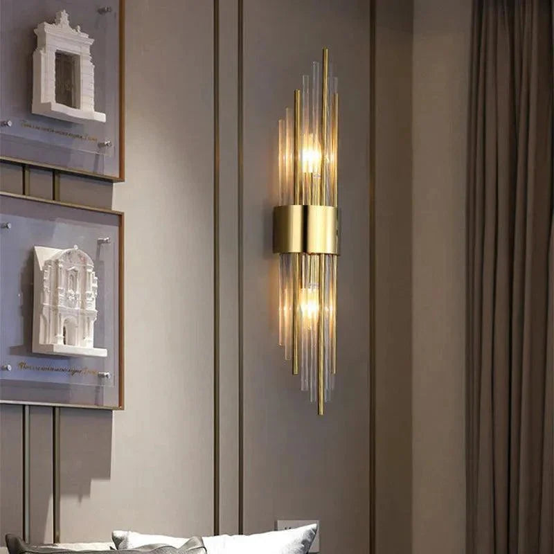 Wall Lamp Crystal LED Gold Finish 35 cm