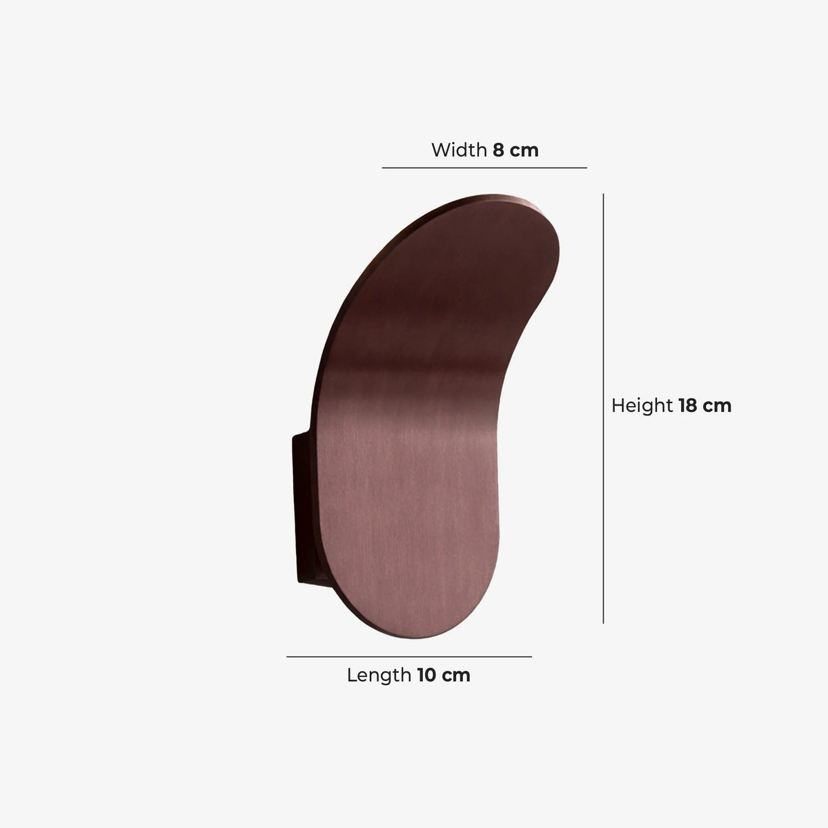 Wall Lamp Curved Metal Integrated LED