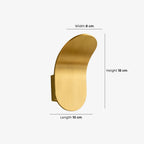 Wall Lamp Curved Metal Integrated LED