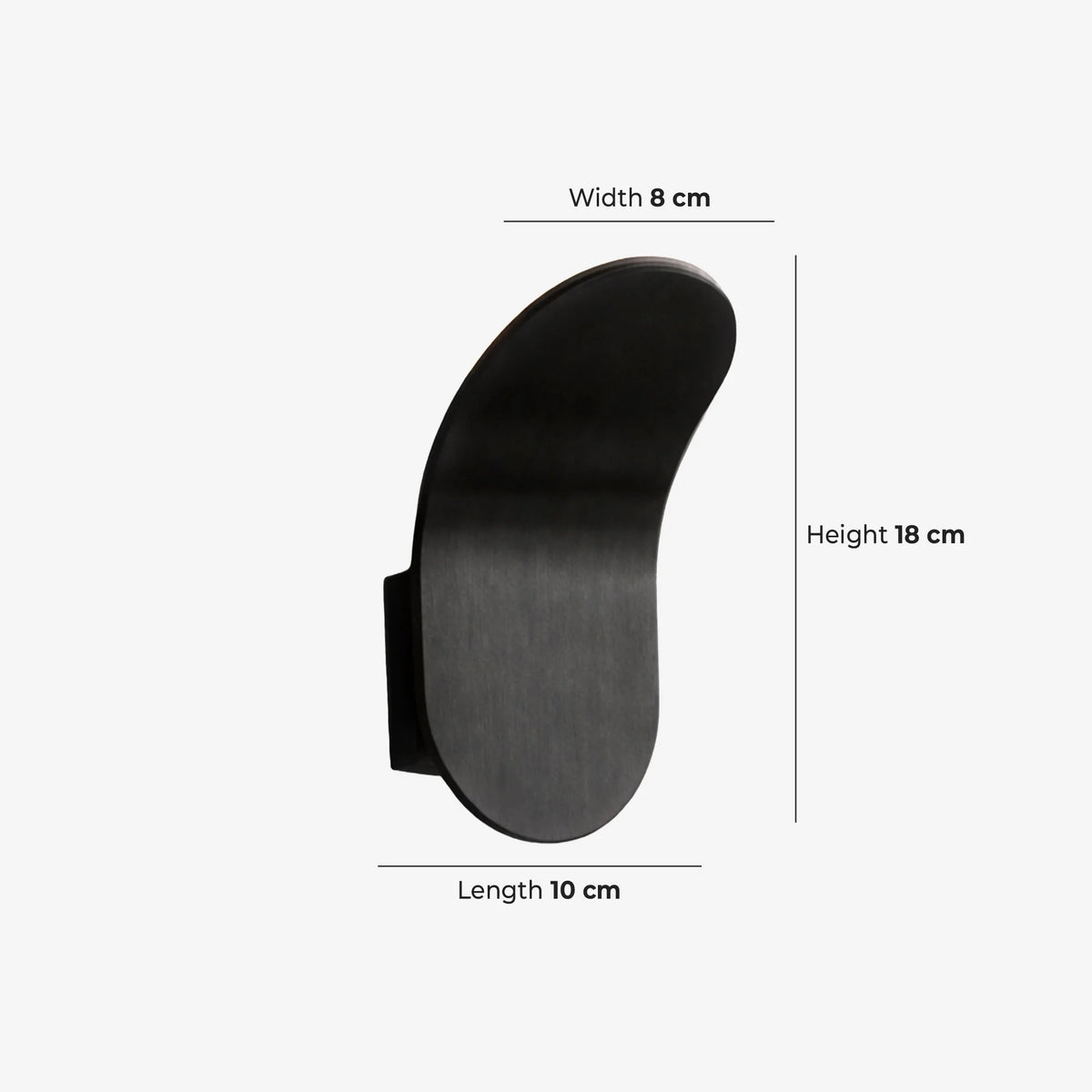 Wall Lamp Curved Metal Integrated LED
