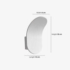 Wall Lamp Curved Metal Integrated LED