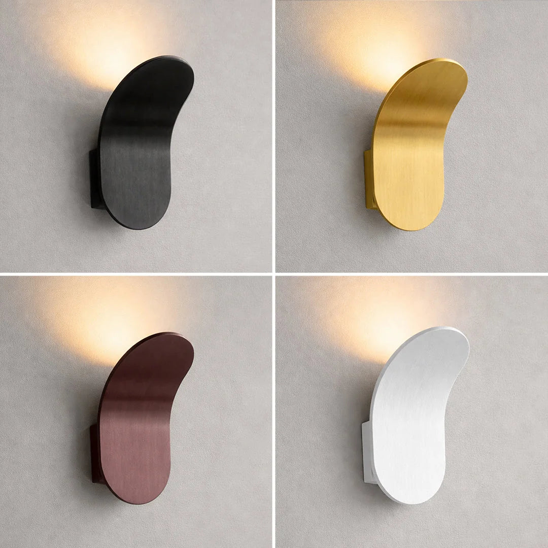 Wall Lamp Curved Metal Integrated LED