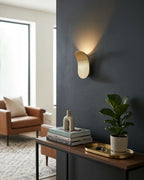 Wall Lamp Curved Metal Integrated LED