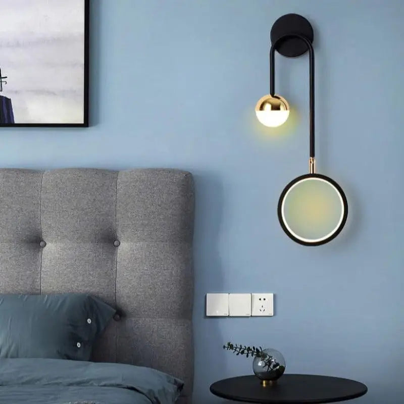Wall Lamp Dimmable LED Black Aluminum