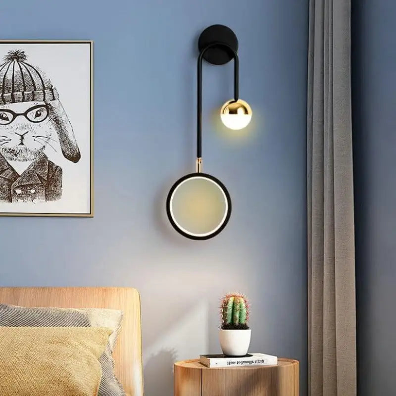 Wall Lamp Dimmable LED Black Aluminum