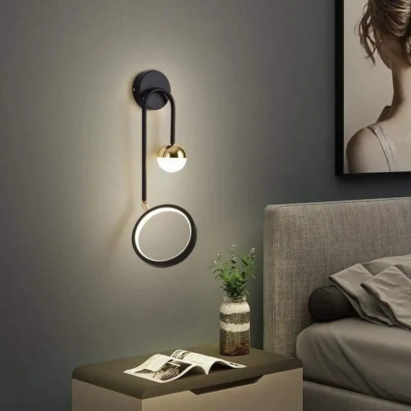 Wall Lamp Dimmable LED Black Aluminum