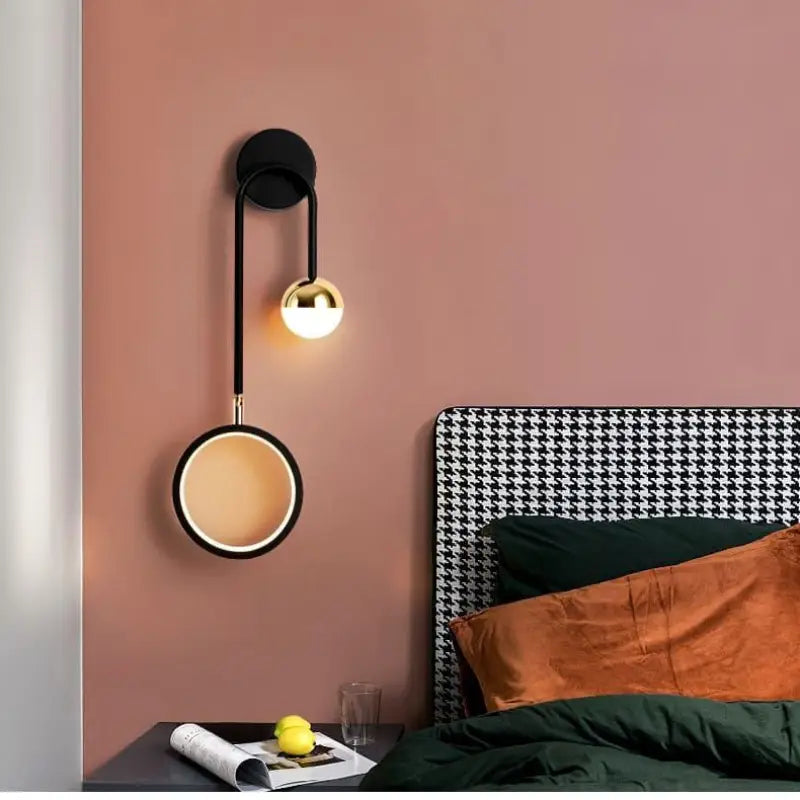 Wall Lamp Dimmable LED Black Aluminum