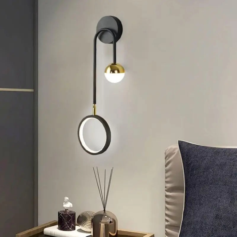 Wall Lamp Dimmable LED Black Aluminum