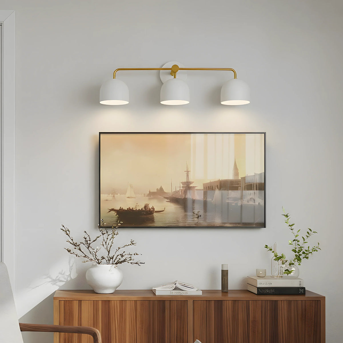 Wall Lamp Dome Shade Scandinavian Metal 2-3 Lights