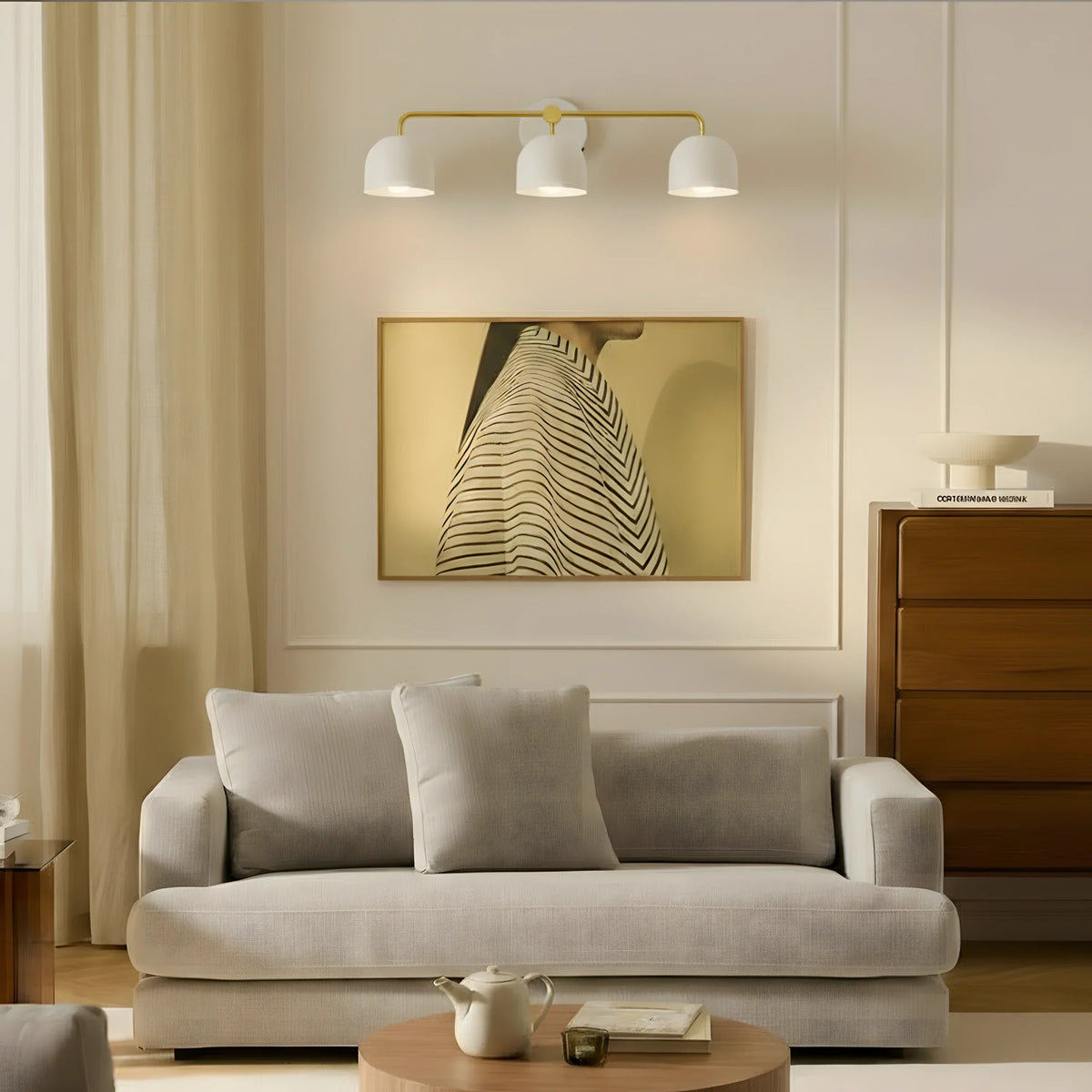 Wall Lamp Dome Shade Scandinavian Metal 2-3 Lights