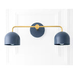 Wall Lamp Dome Shade Scandinavian Metal 2-3 Lights