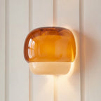 Wall Lamp Double Mushroom Glass Shade