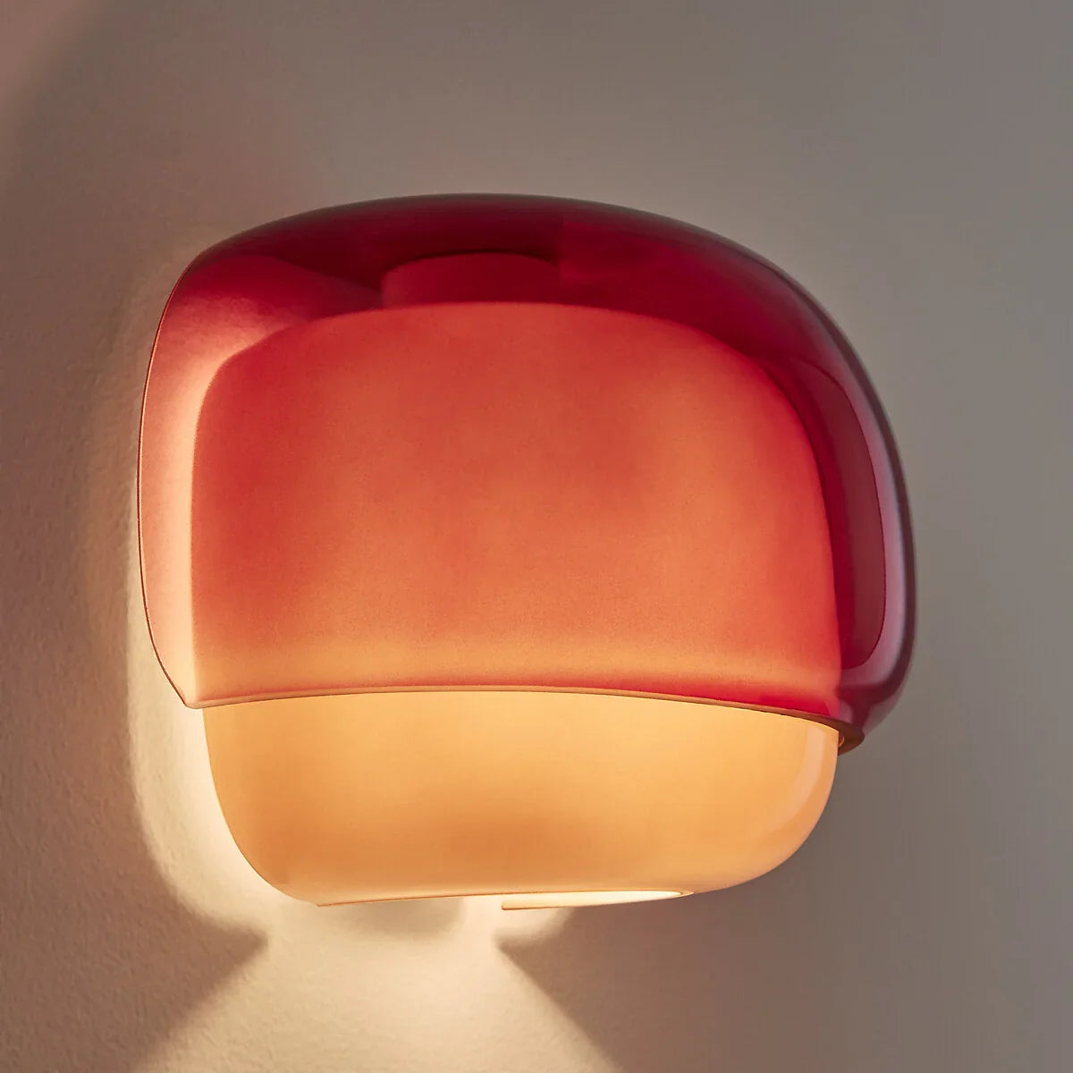 Wall Lamp Double Mushroom Glass Shade