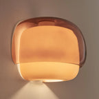 Wall Lamp Double Mushroom Glass Shade