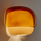 Wall Lamp Double Mushroom Glass Shade