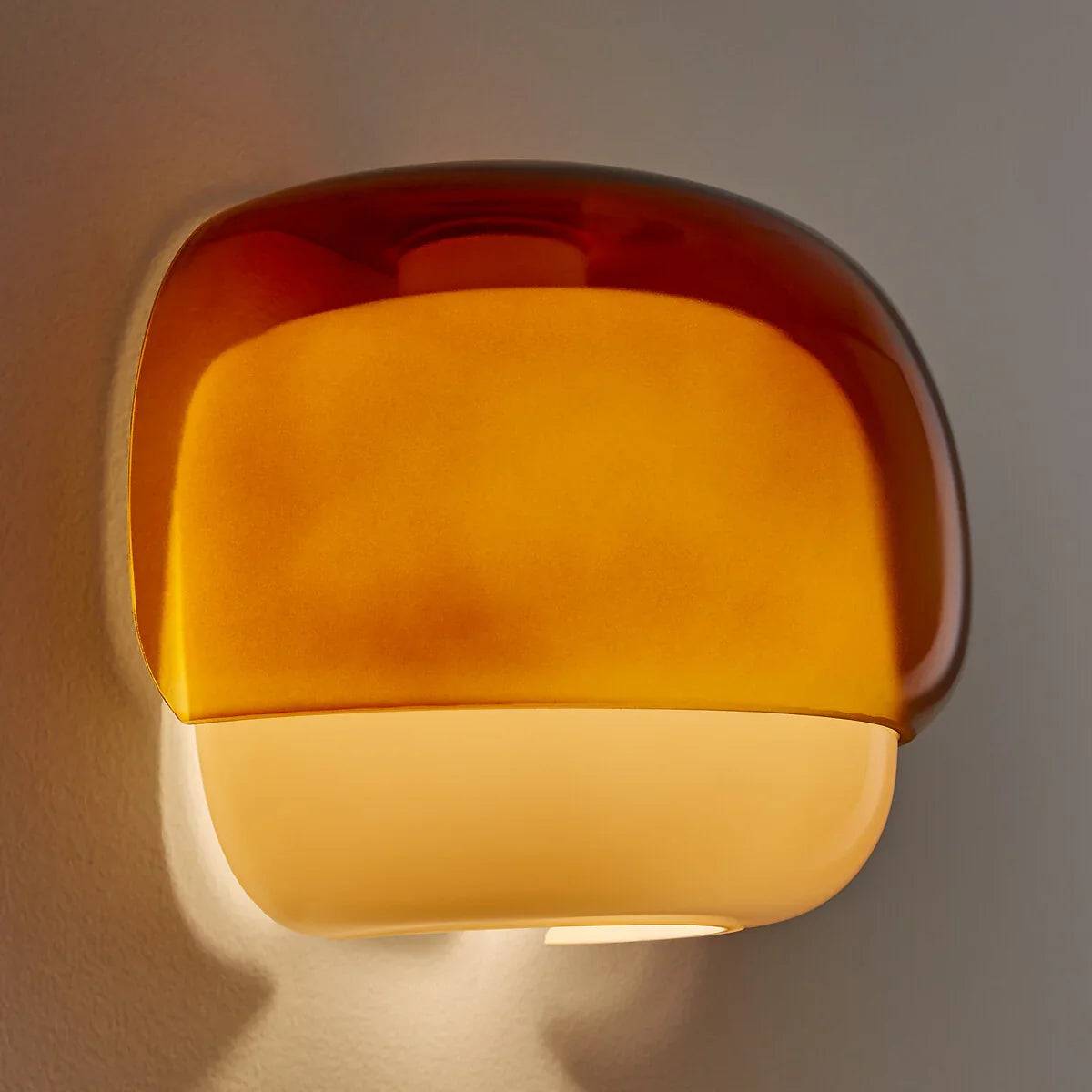 Wall Lamp Double Mushroom Glass Shade