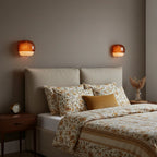 Wall Lamp Double Mushroom Glass Shade