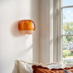 Wall Lamp Double Mushroom Glass Shade