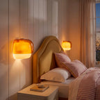 Wall Lamp Double Mushroom Glass Shade
