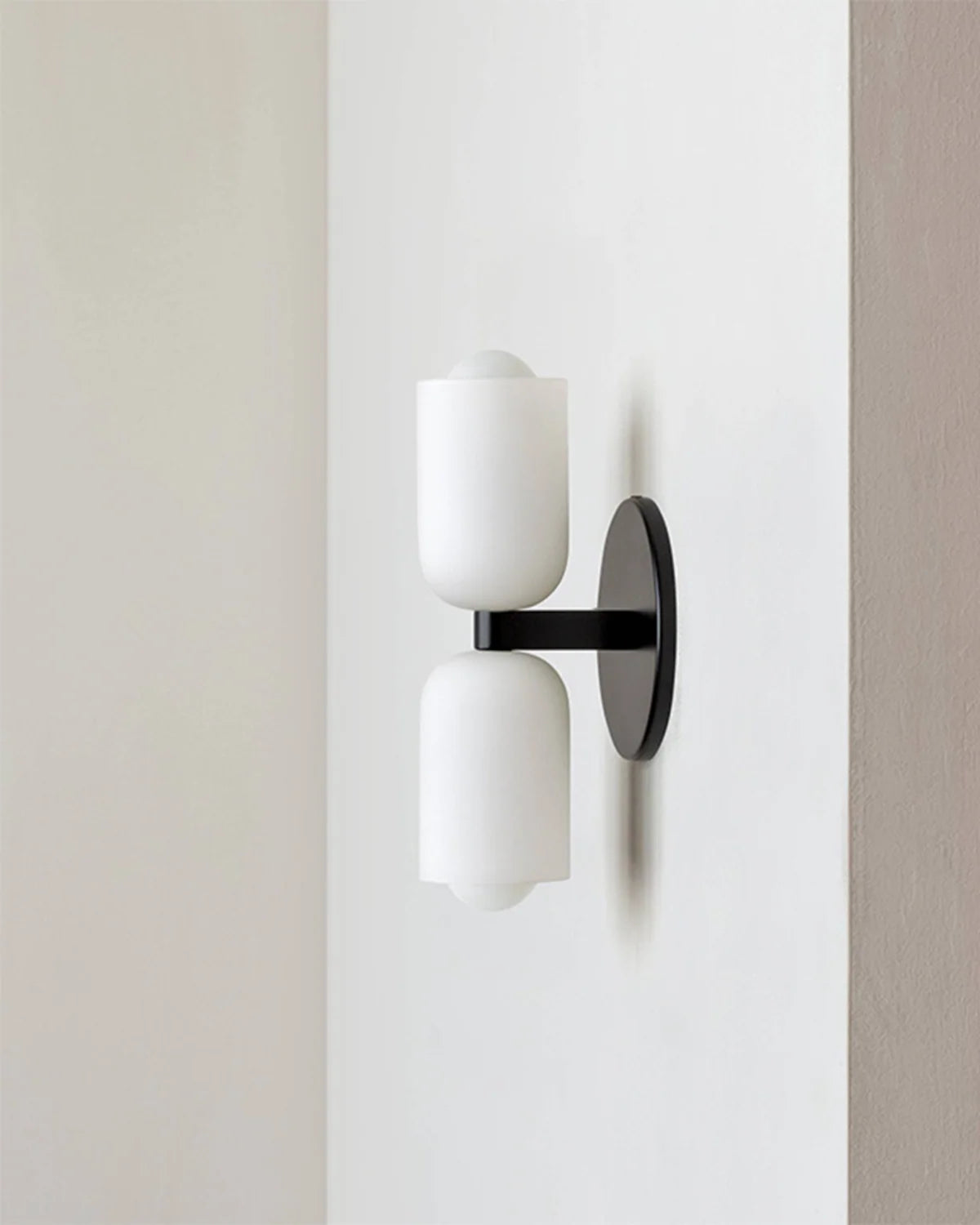Wall Lamp Double Round Shades Soft Diffused Warm Light
