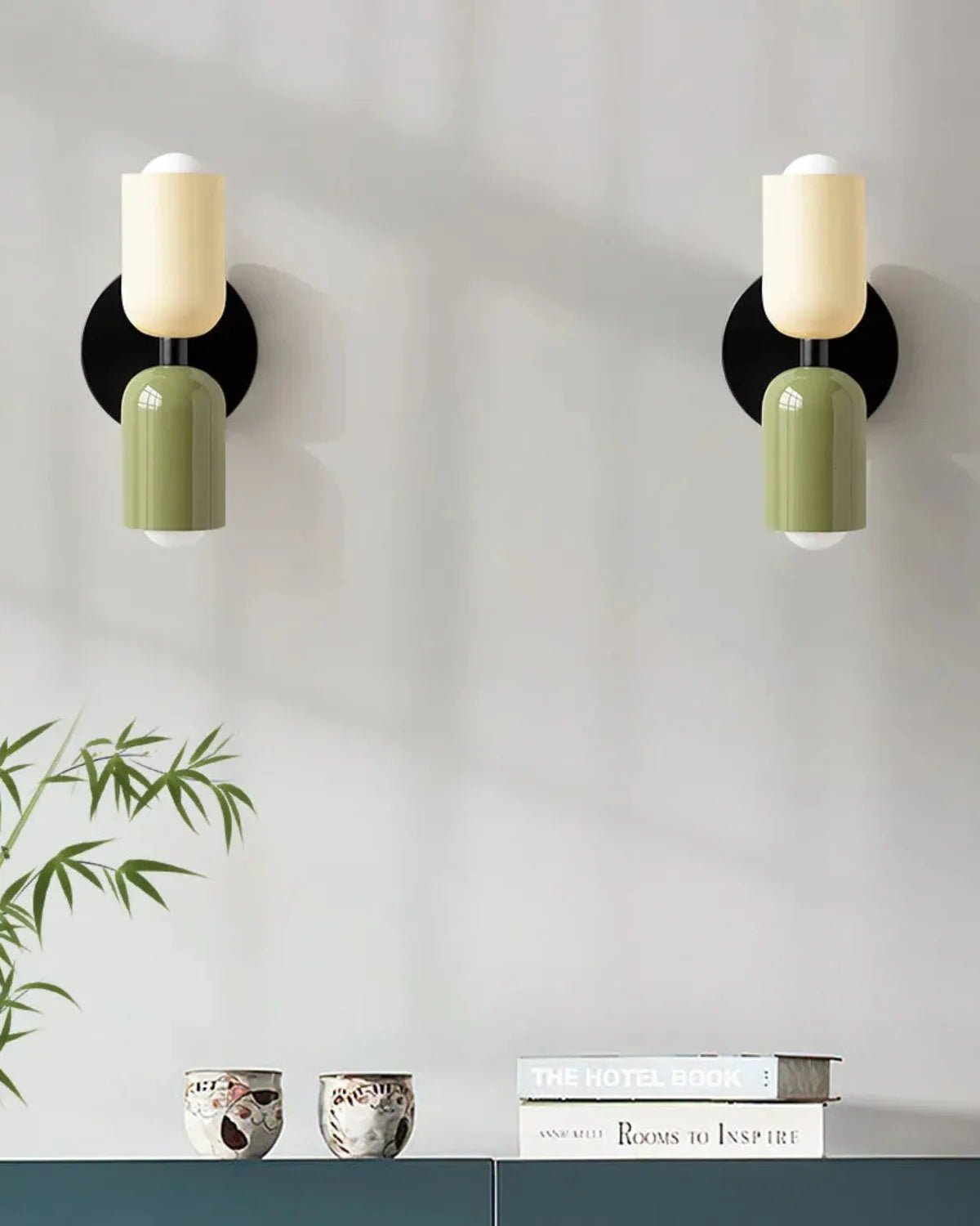 Wall Lamp Double Round Shades Soft Diffused Warm Light