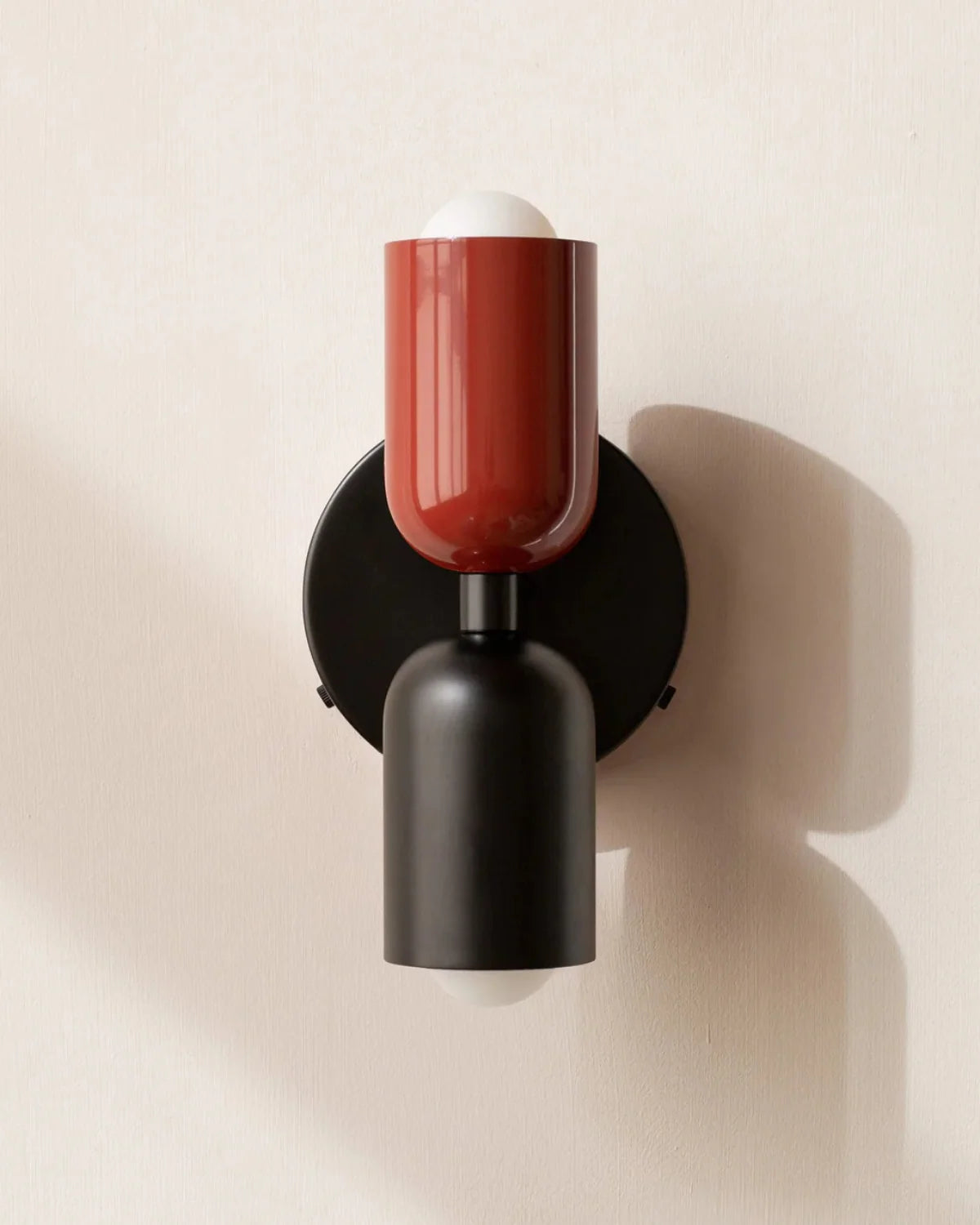 Wall Lamp Double Round Shades Soft Diffused Warm Light