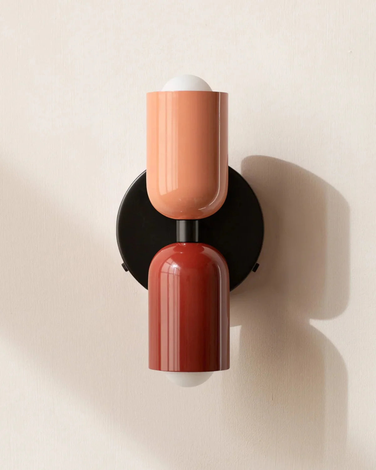 Wall Lamp Double Round Shades Soft Diffused Warm Light