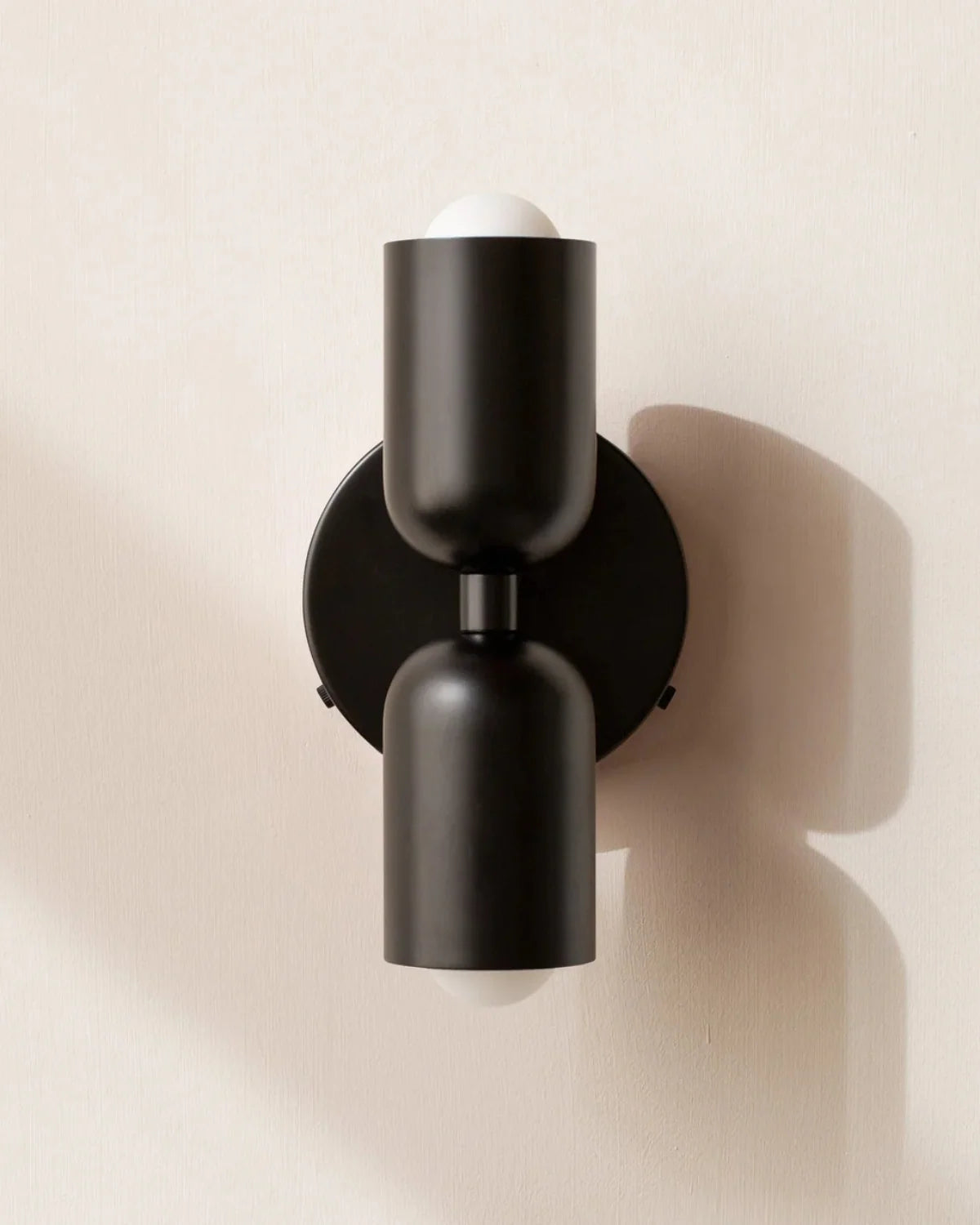 Wall Lamp Double Round Shades Soft Diffused Warm Light