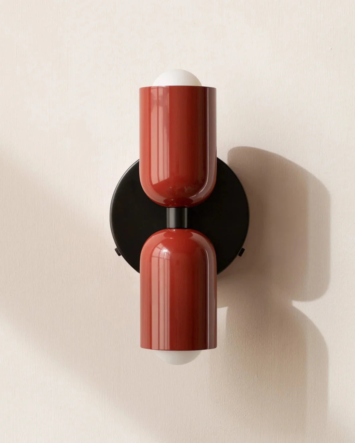 Wall Lamp Double Round Shades Soft Diffused Warm Light