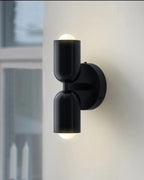 Wall Lamp Double Round Shades Soft Diffused Warm Light
