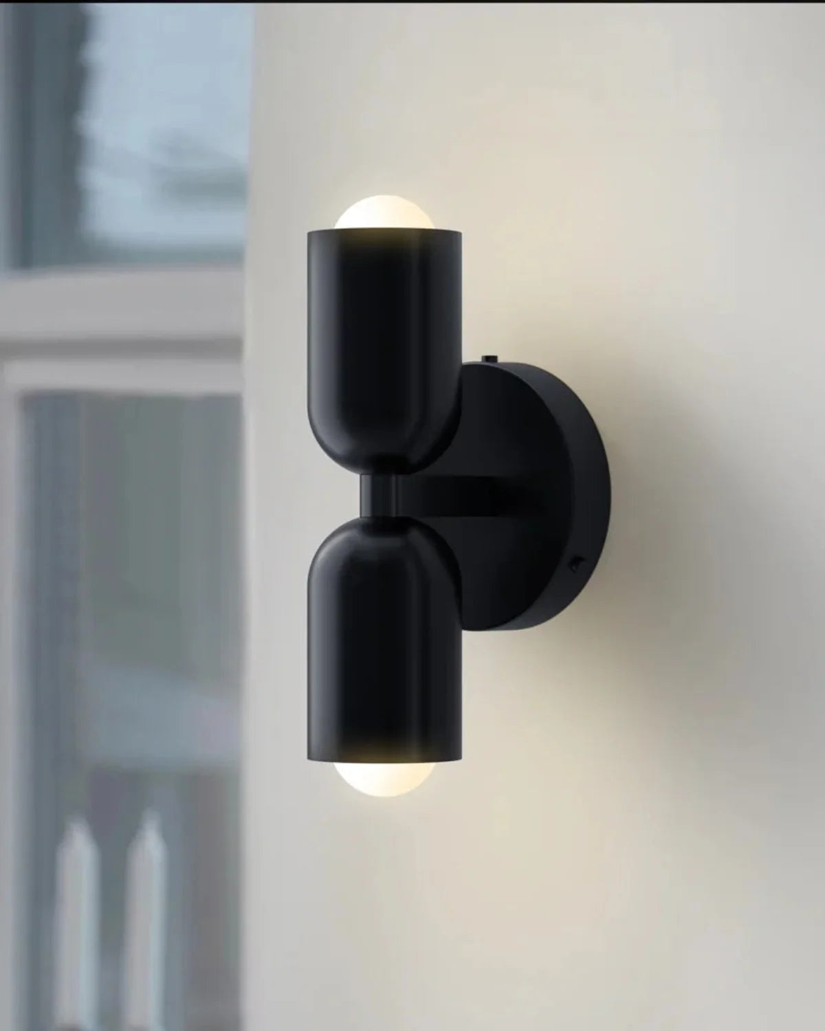 Wall Lamp Double Round Shades Soft Diffused Warm Light