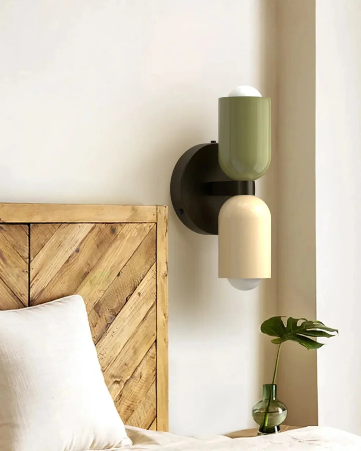 Wall Lamp Double Round Shades Soft Diffused Warm Light