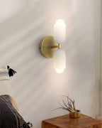 Wall Lamp Double Round Shades Soft Diffused Warm Light