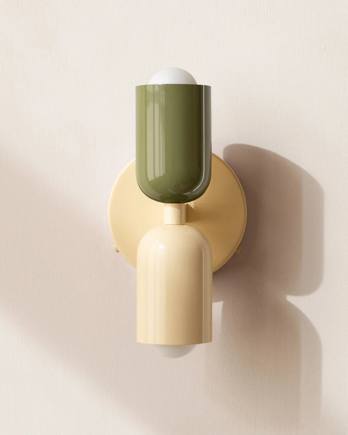 Wall Lamp Double Round Shades Soft Diffused Warm Light
