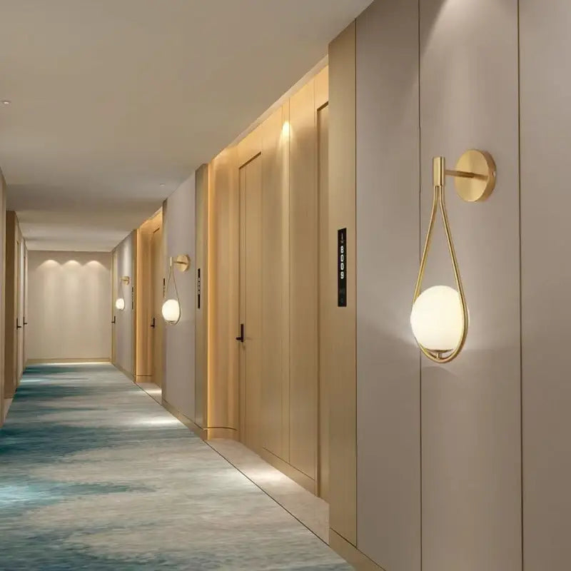 Wall Lamp Drop-Shaped Aluminum & Acrylic Warm White LED