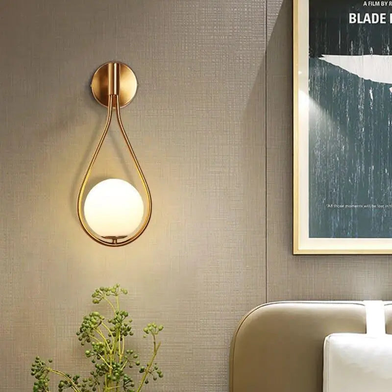 Wall Lamp Drop-Shaped Aluminum & Acrylic Warm White LED